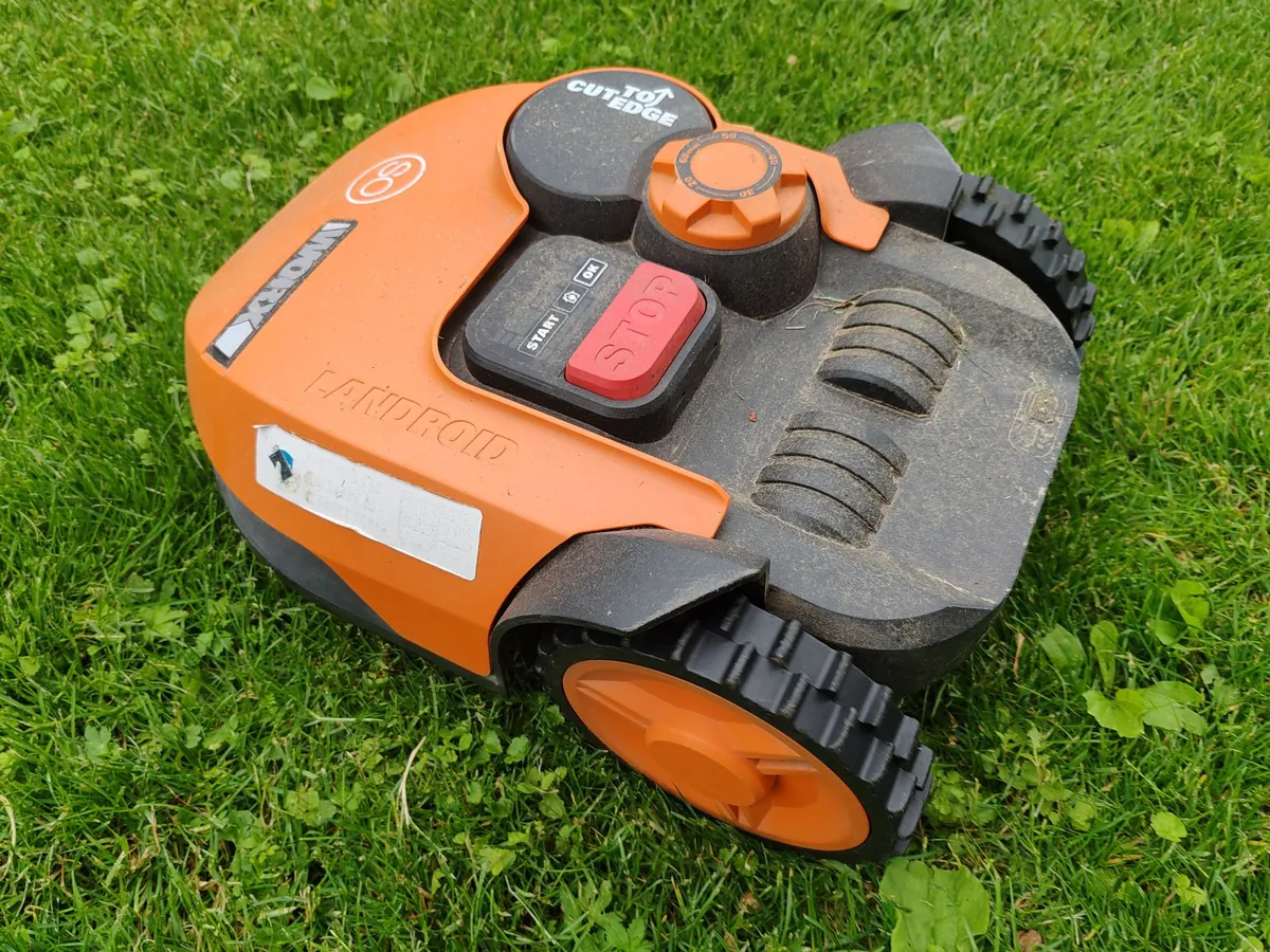 Robotplæneklipper på en græsplæne